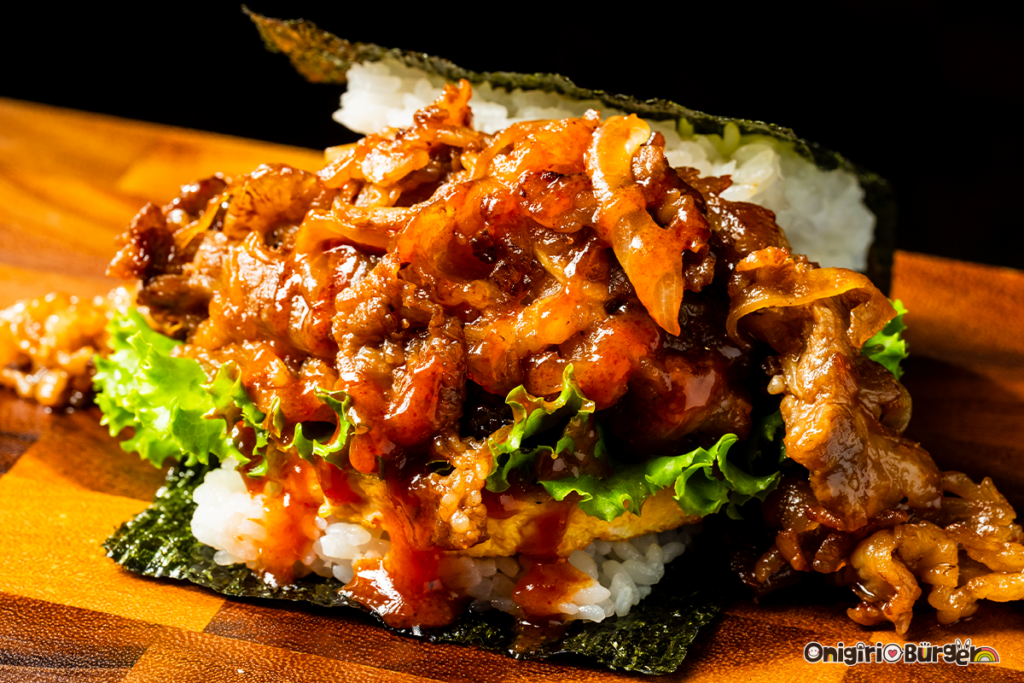 【OnigiriBurger】「阿波黒牛のBBQ焼肉」おにぎりバーガー